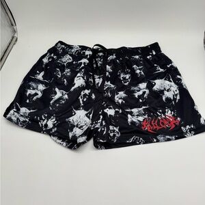 Kill Crew WOLVES MUAY THAI SHORTS (MID THIGH CUT) - BLACK 3XL NWT